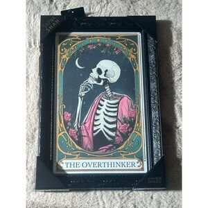 Sapna Shah The Overthinker Skeleton Tarot Framed Wall Art Black Ornate Frame New